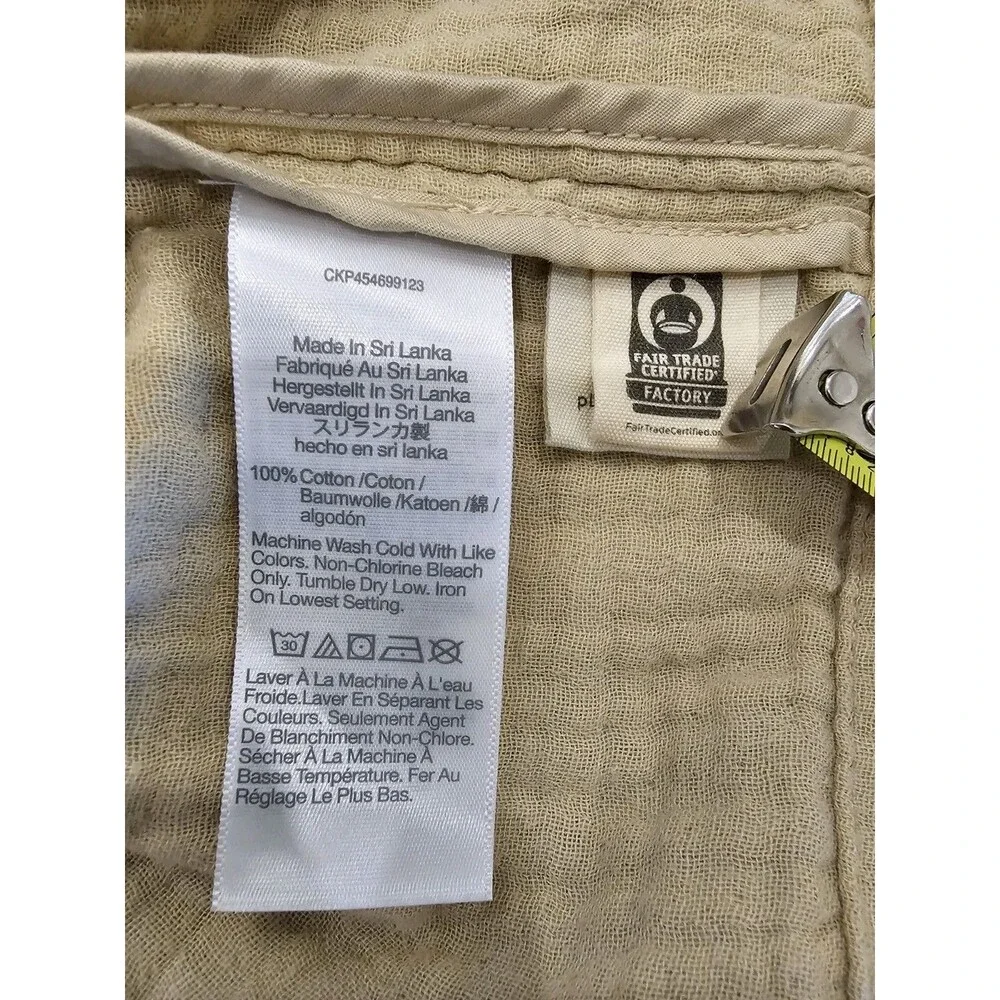 Madewell Women's  Oversized Lightspun Dorset Blazer Buttons Cotton Beige Size M - Picture 8 of 8